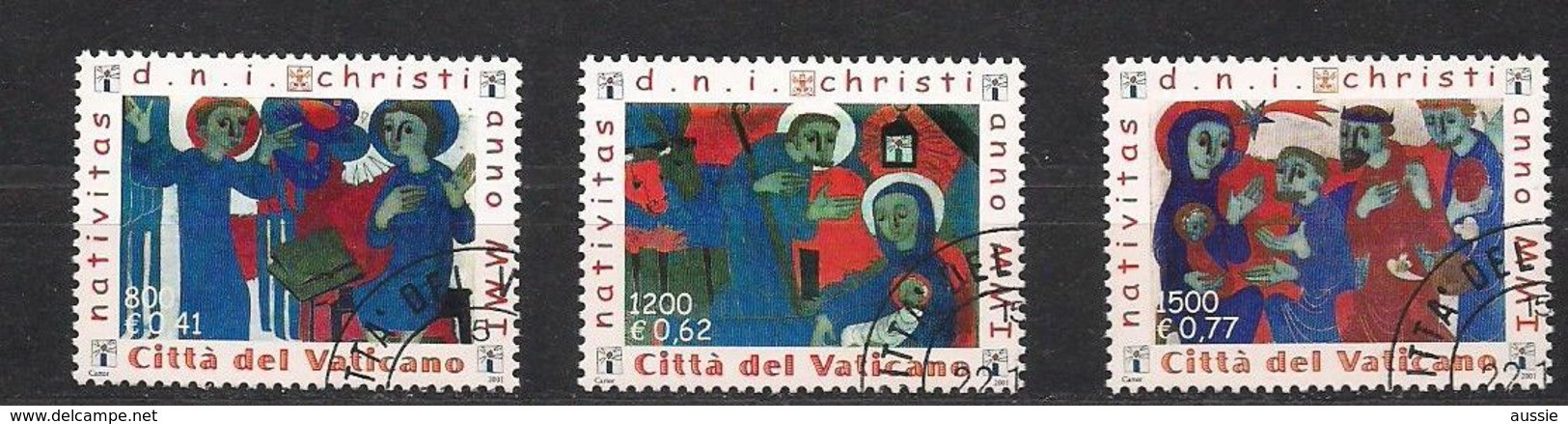 Vatican Vatikaanstad 2001 Yvertn° 1247-1249 (°) Oblitéré Used Cote 6,00 Euro - Usados