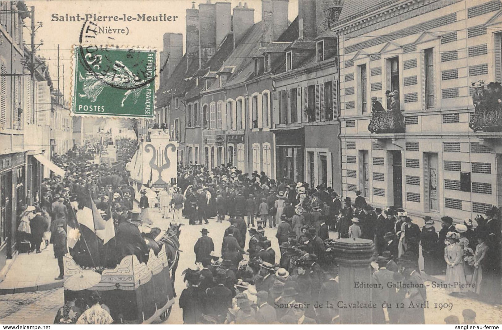 CPA 58 SAINT PIERRE LE MOUTIER / SOUVENIR DE LA CAVALCADE DU 12 AVRIL 1909 - Sonstige & Ohne Zuordnung