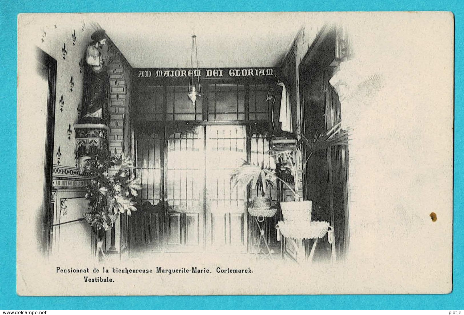 * Kortemark - Cortemarck (West Vlaanderen) * Pensionnat De La Bienheureuse Marguerite Marie, Vestibule, TOP - Kortemark