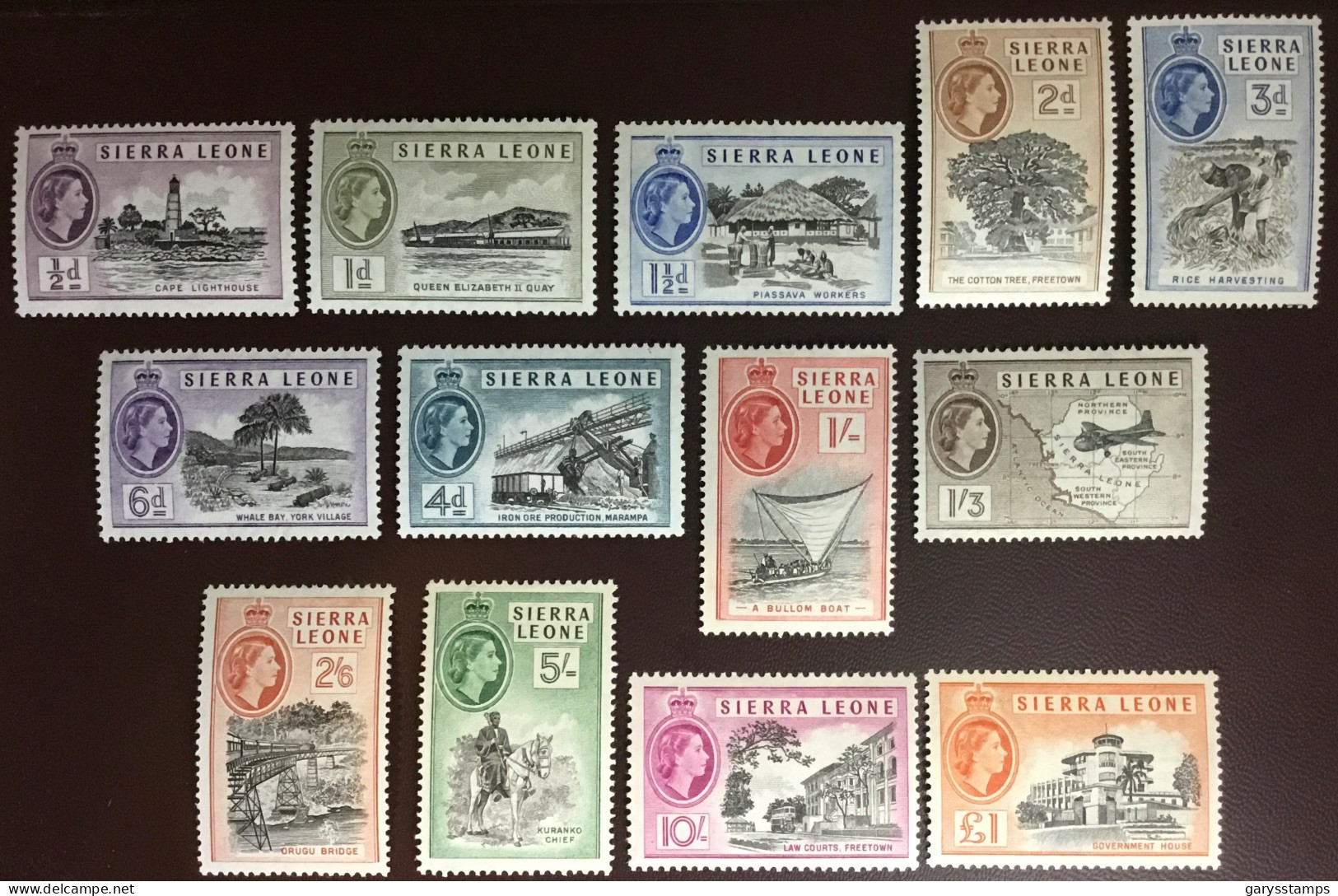 Sierra Leone 1956 Definitives Set MH - Sierra Leone (...-1960)