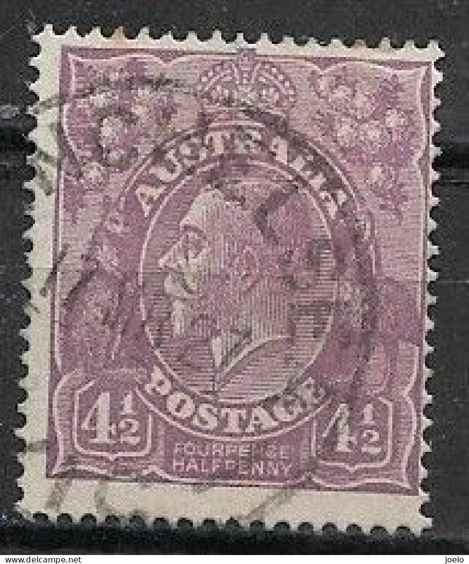 AUSTRALIA  GV 1926-30 HEADS  4.5d VIOLET PERF 13.5 X 12.5 WMK CROWN OVER A - Used Stamps