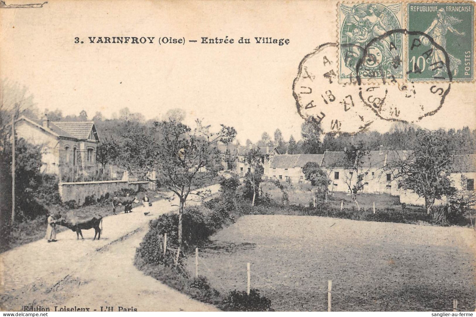 CPA 60 VARINFROY / ENTREE DU VILLAGE / Cliché Rare - Altri & Non Classificati