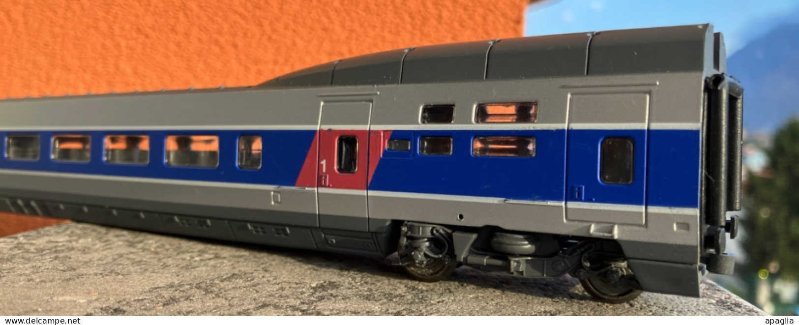 Voiture Tgv Atlantique SNCF Jouef Version Modeliste Remorque Extremité 5901 - Passenger Trains