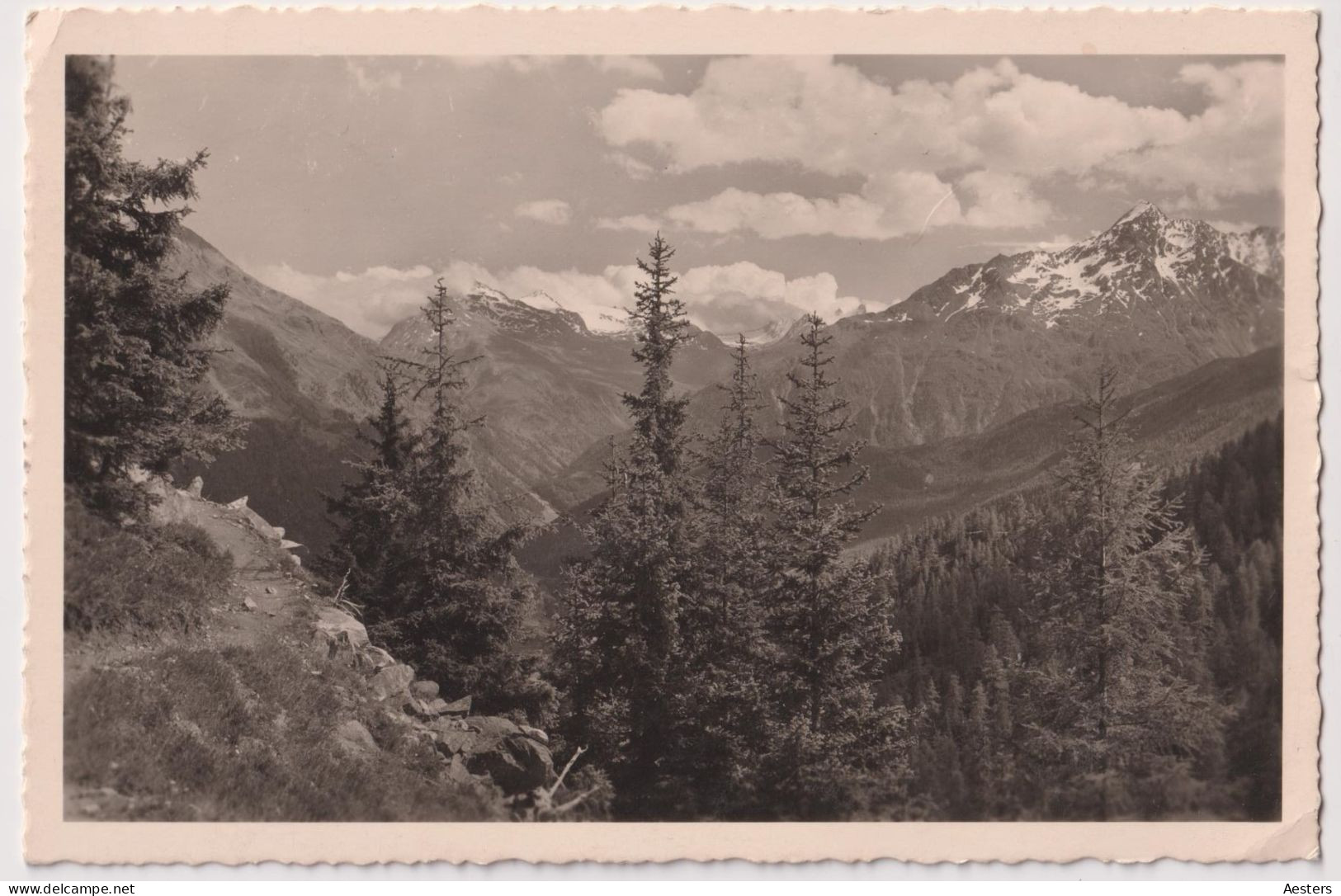 Sölden 1951; Höhenweg - Gelaufen. - Sölden