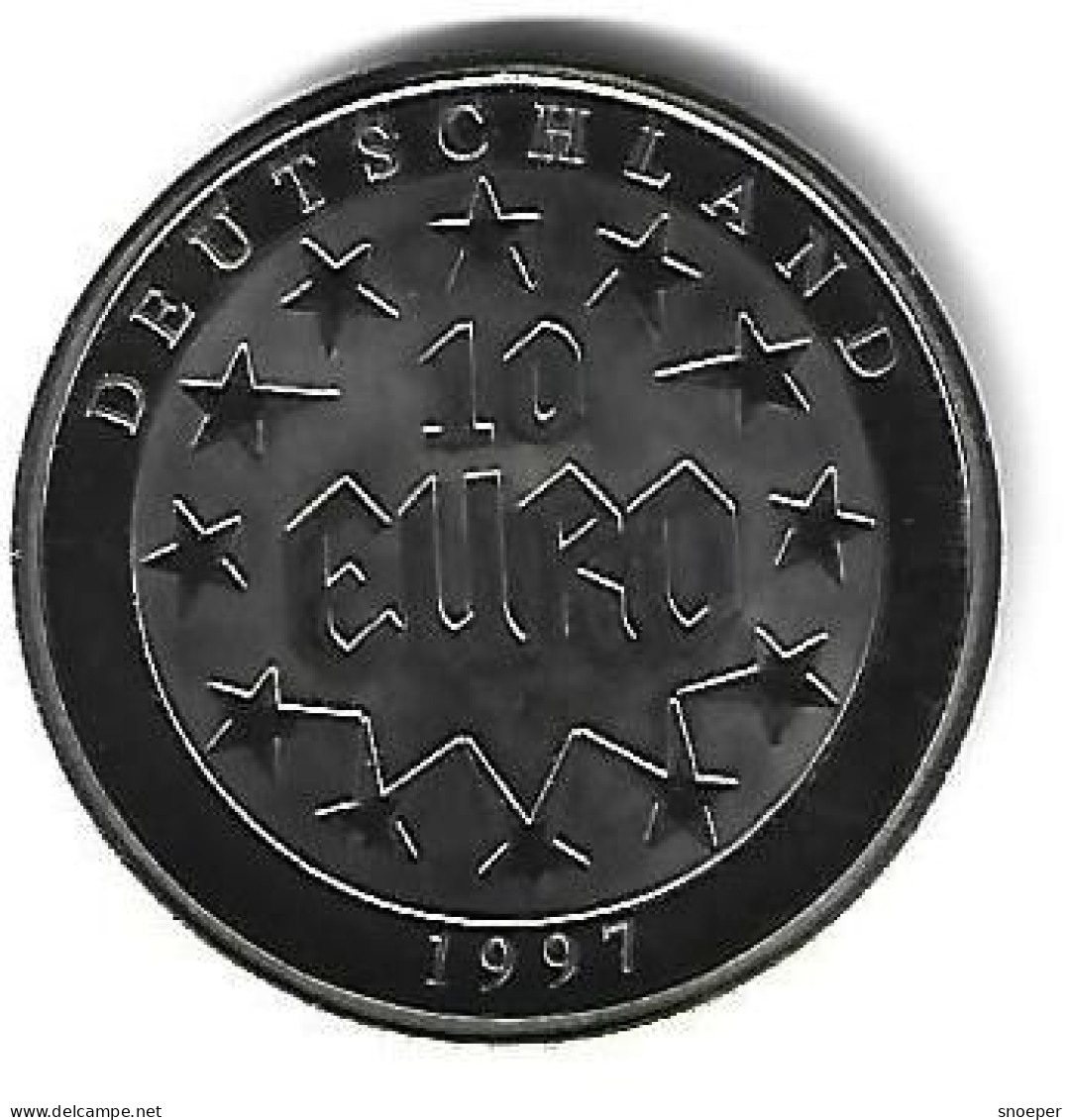 Deutsland 10 Euro 1997 Europa - Gedenkmünzen