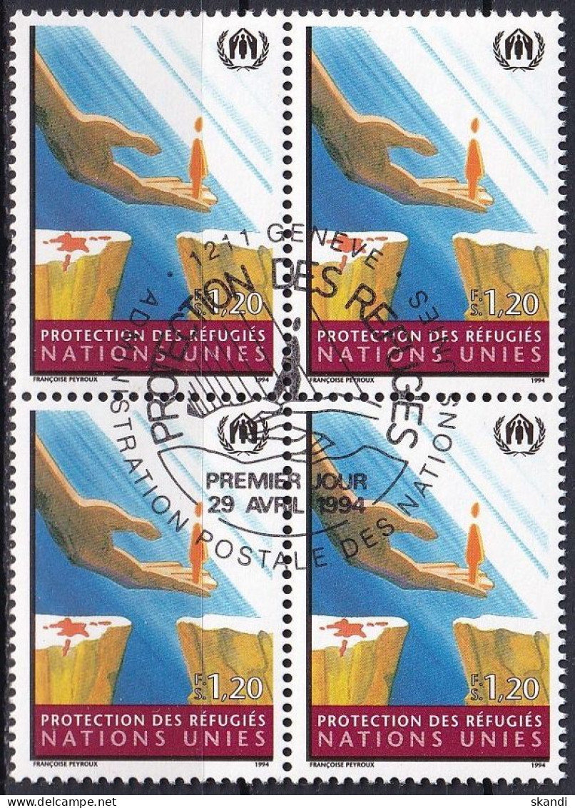 UNO GENF 1994 Mi-Nr. 249 Viererblock O Used - Aus Abo - Used Stamps