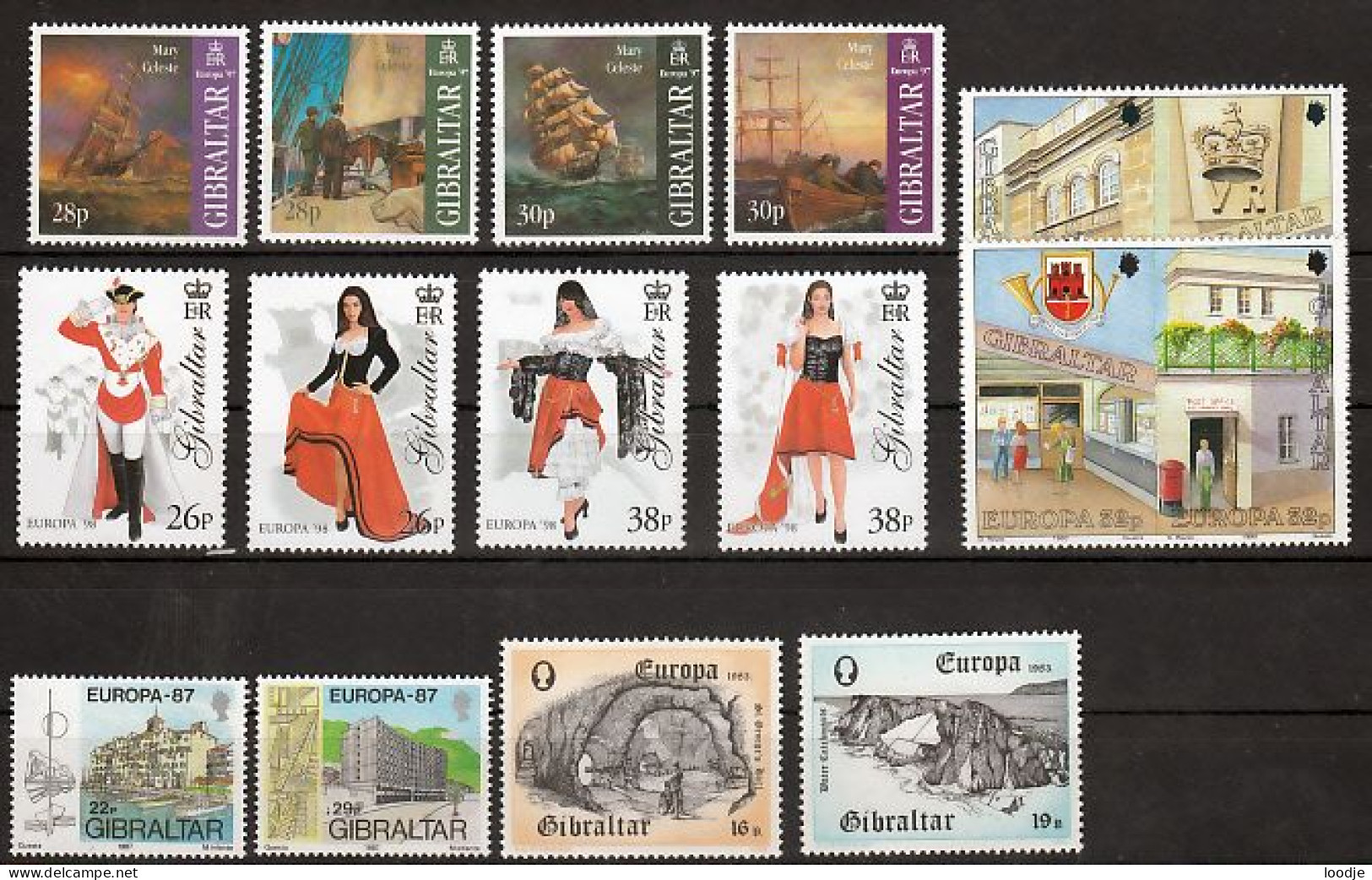 Gibraltar  Europa Cept Div.  Postfris - Colecciones