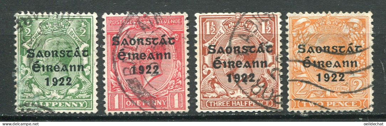 25684 Irlande N°25/8° Timbres De Grande-Bretagne De 1912-22 Surchargés  1922  TB - Gebruikt