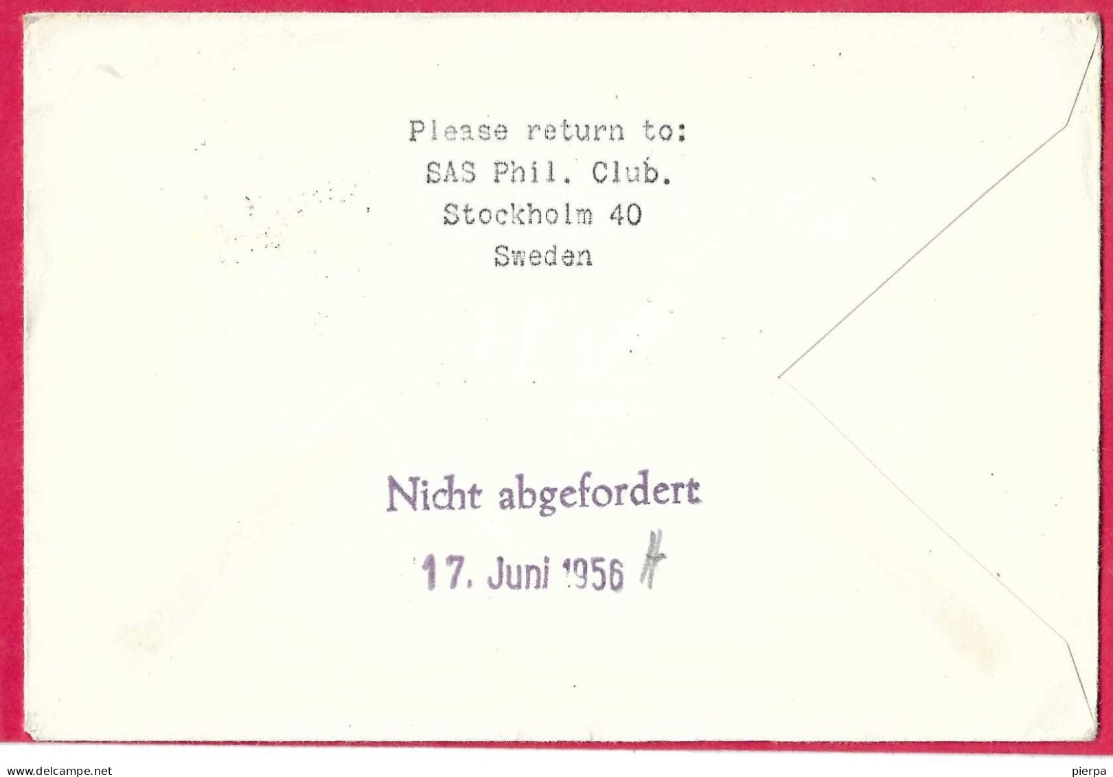 SVERIGE - FIRST REGULAR FLIGHT SAS  FROM GOTEBORG TO FRANKFURT *15.5.56* ON OFFICIAL COVER - Lettres & Documents