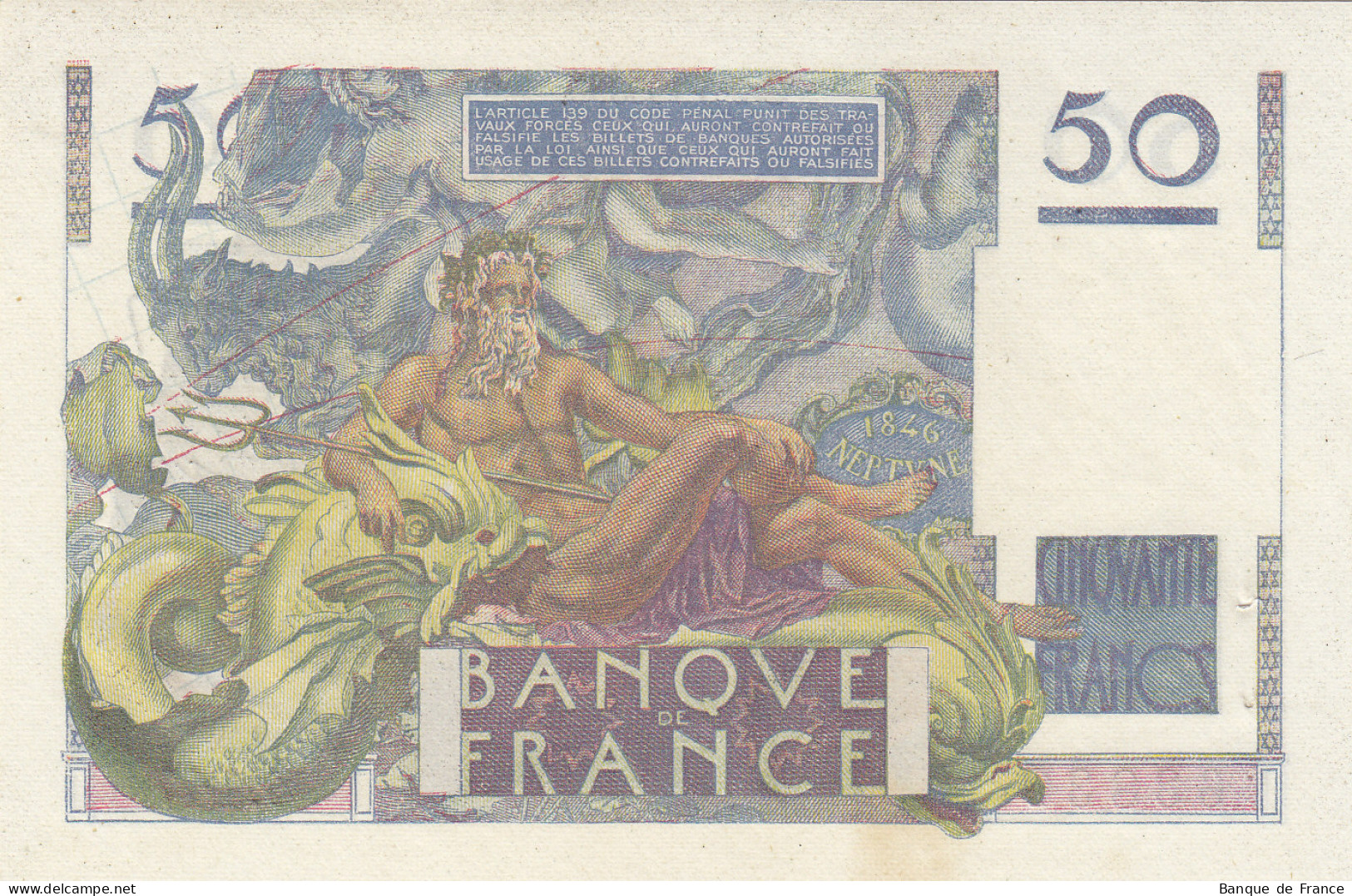 Billet 50 F Le Verrier Du 2-3-1950 FAY 20.14 Alph. D.147 SPL - 50 F 1946-1951 ''Le Verrier''