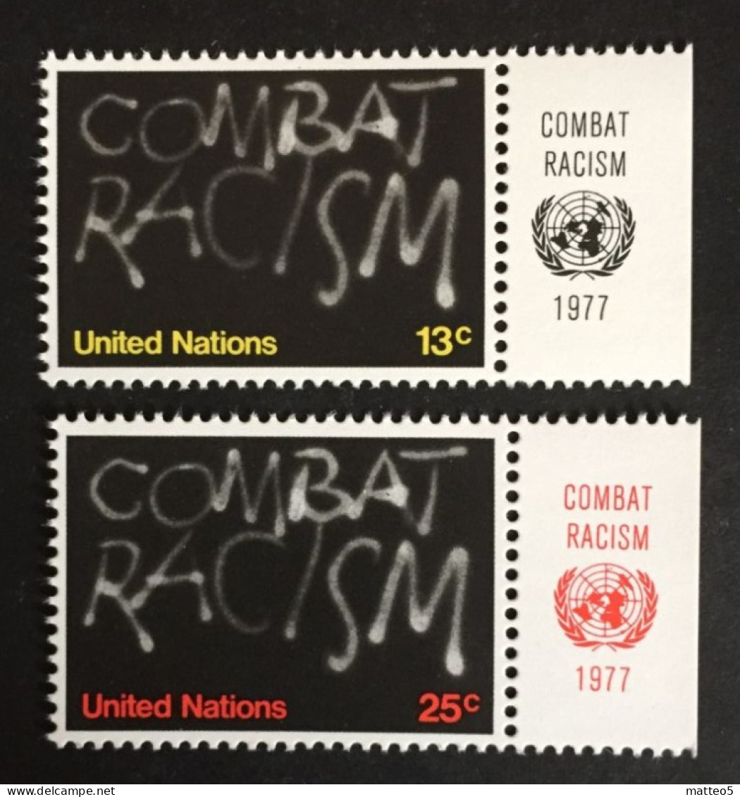 1977 - United Nations UNO UN - Campaign Against Racial Discrimination - Combat Racism - Unused - Unused Stamps