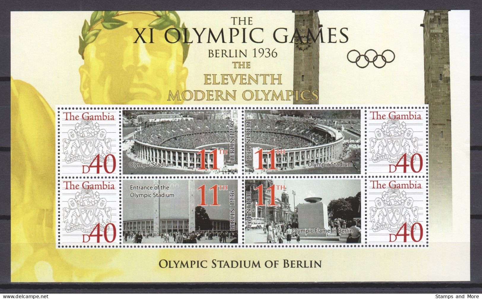 Gambia - SUMMER OLYMPICS BERLIN 1936 - Set 1 Of 2 MNH Sheets - Summer 1936: Berlin