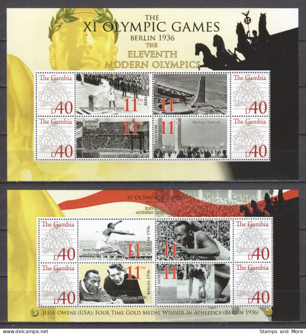 Gambia - SUMMER OLYMPICS BERLIN 1936 - Set 2 Of 2 MNH Sheets - Estate 1936: Berlino