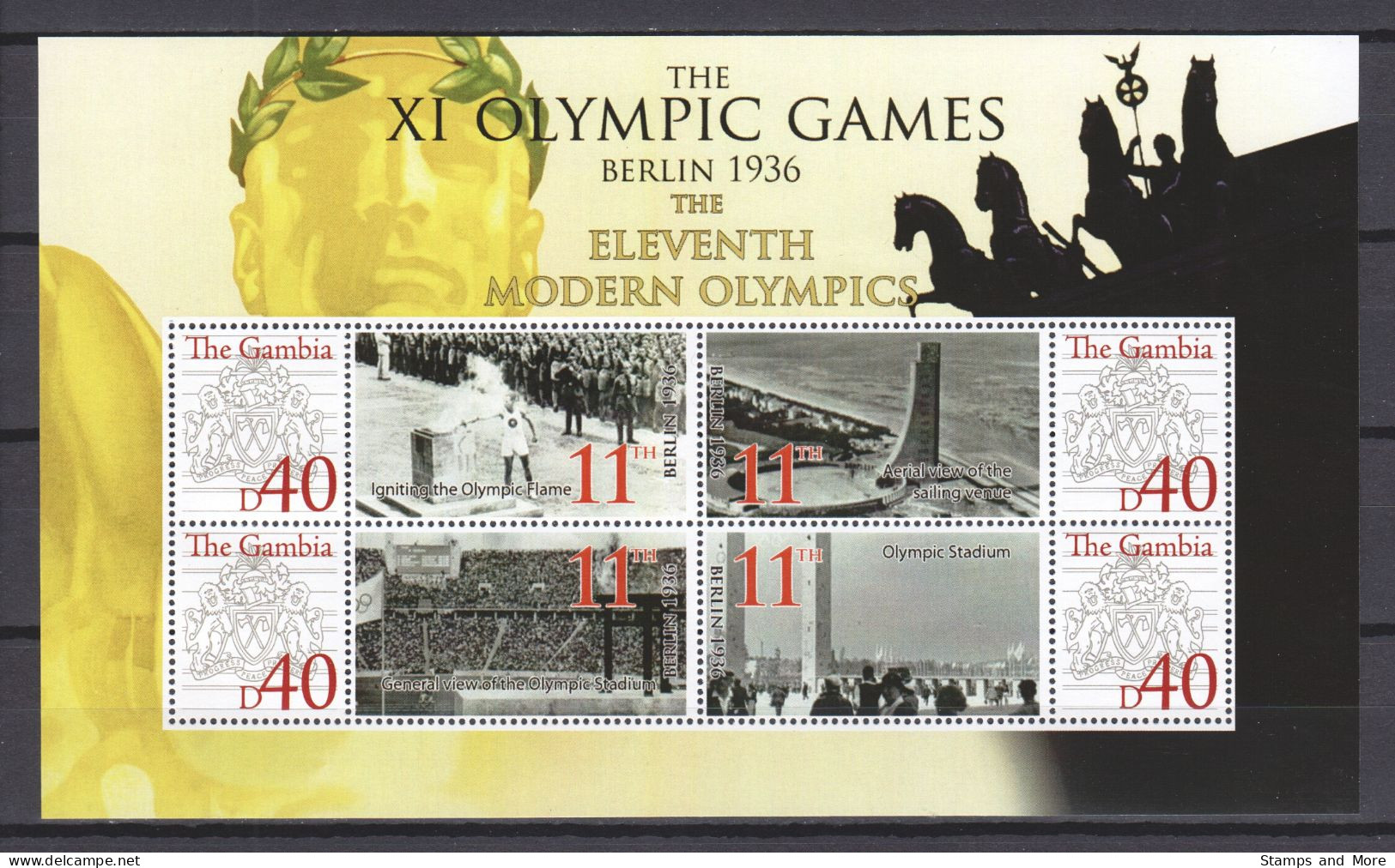 Gambia - SUMMER OLYMPICS BERLIN 1936 - Set 2 Of 2 MNH Sheets - Estate 1936: Berlino