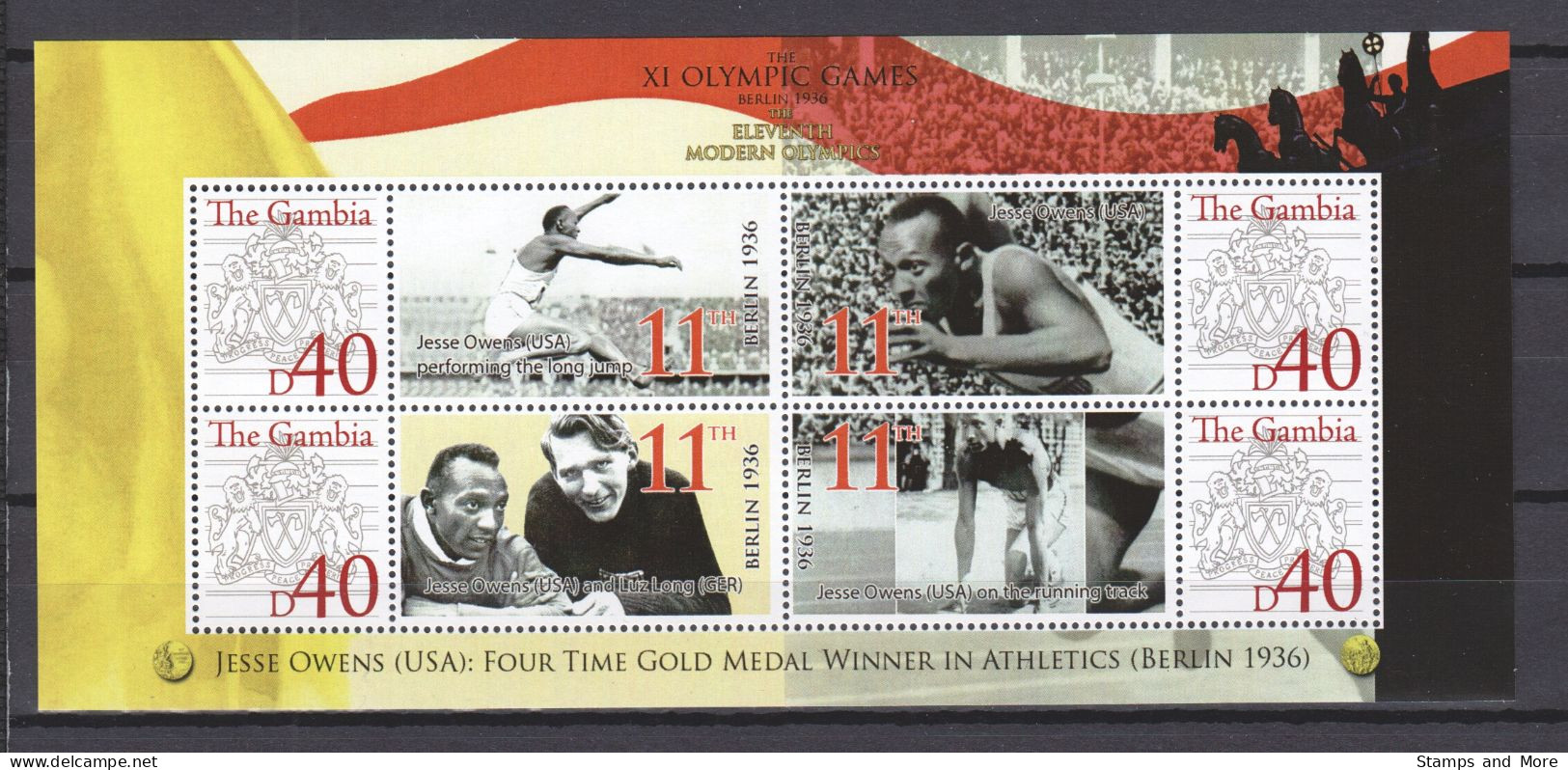 Gambia - SUMMER OLYMPICS BERLIN 1936 - Set 2 Of 2 MNH Sheets - Sommer 1936: Berlin