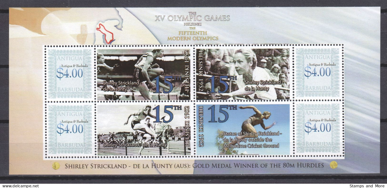 Antigua & Barbuda - SUMMER OLYMPICS HELSINKI 1952 - Set 1 Of 2 MNH Sheets - Summer 1952: Helsinki