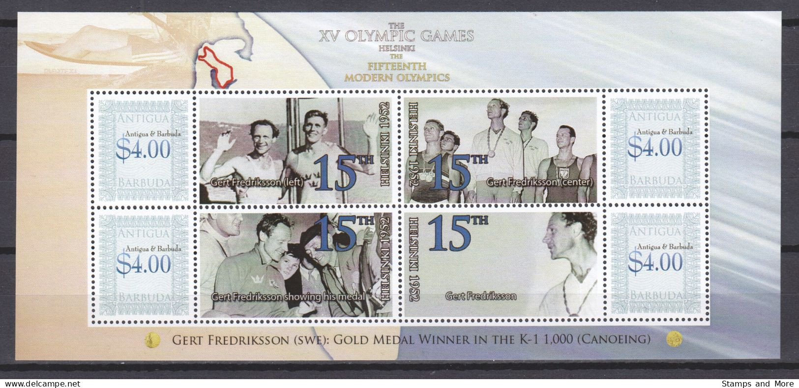 Antigua & Barbuda - SUMMER OLYMPICS HELSINKI 1952 - Set 2 Of 2 MNH Sheets - Summer 1952: Helsinki