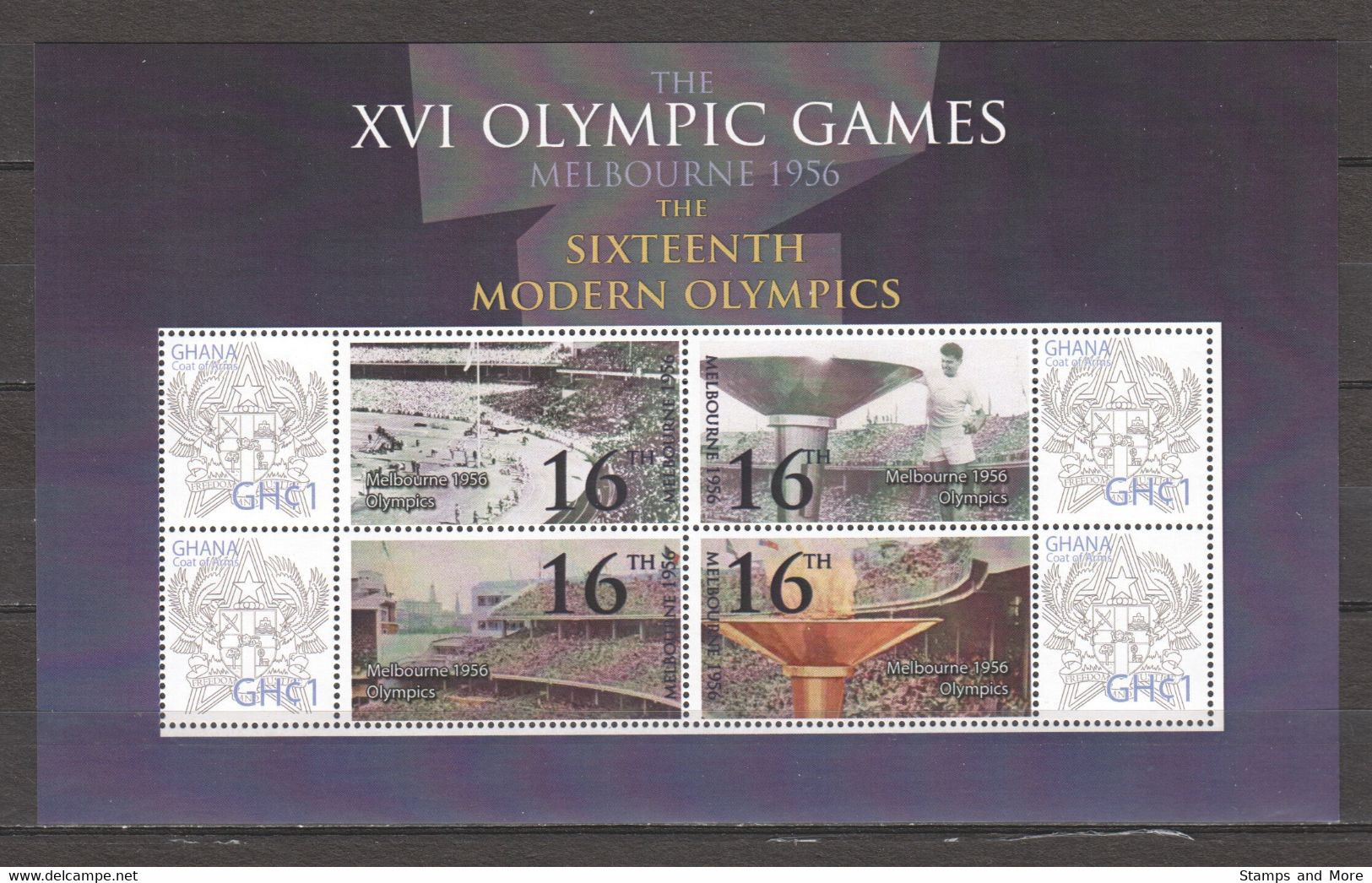 Ghana - SUMMER OLYMPICS MELBOURNE 1956 - Set 2 Of 2 MNH Sheets - Estate 1956: Melbourne