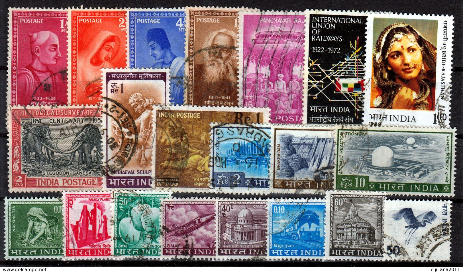 Action !! SALE !! 50 % OFF !! ⁕ INDIA 1949 - 1980 ⁕ Small Collection / Lot ⁕ 52v Used - See Scan - Collezioni & Lotti