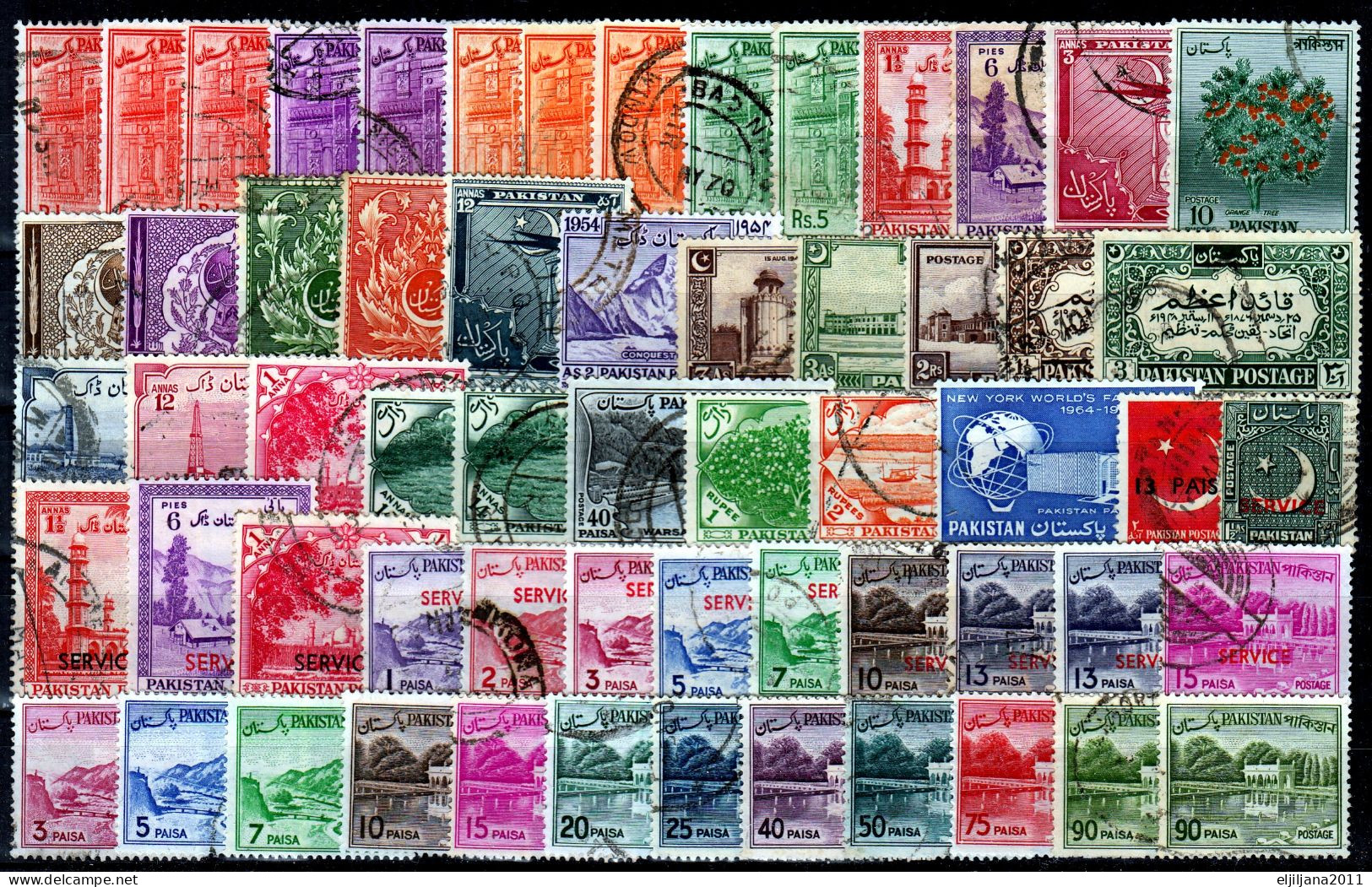 ⁕ PAKISTAN 1948 - 1964 ⁕ Nice Collection / Lot ⁕ 60v Used - See All Scan - Pakistan