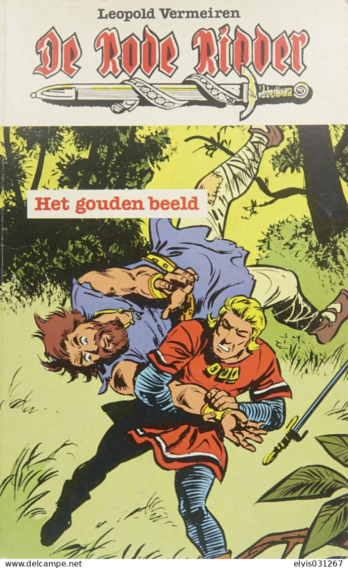 Vintage Books : DE RODE RIDDER POCKET N°1 HET GOUDEN BEELD - 1985 1e Druk - Conditie : Goede Staat - Jugend