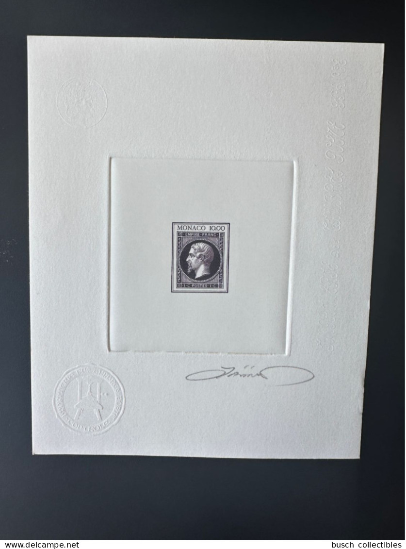 Monaco 1992 YT 1845 Epreuve D'artiste Proof Timbre Sur Timbre Stamp On Stamp Empire Franc N°11 De France Musée - Ungebraucht