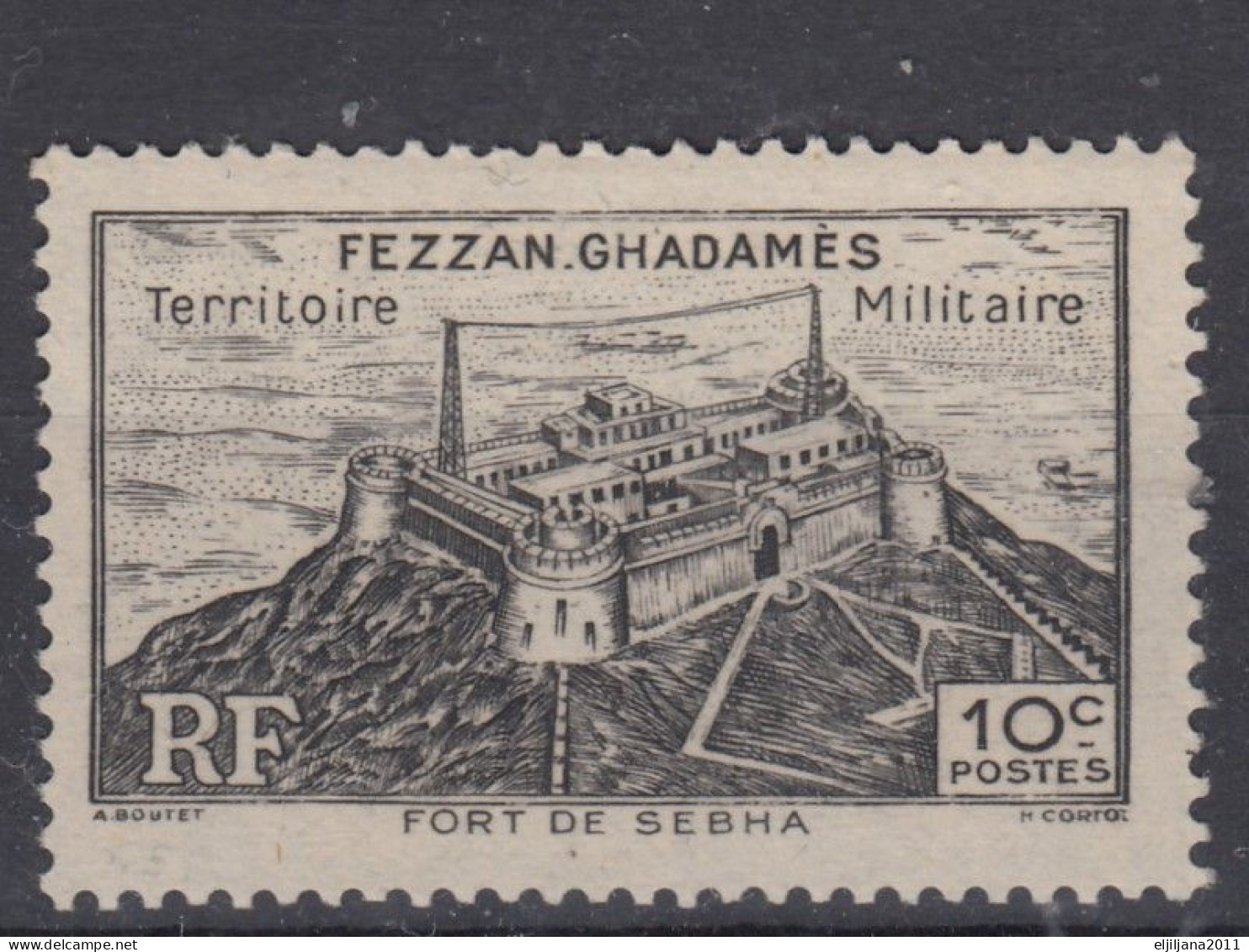 ⁕ Libya FEZZAN GHADAMES 1946 RF ⁕ Fort Sebha / Military Territory ⁕ 1v MNH - Neufs