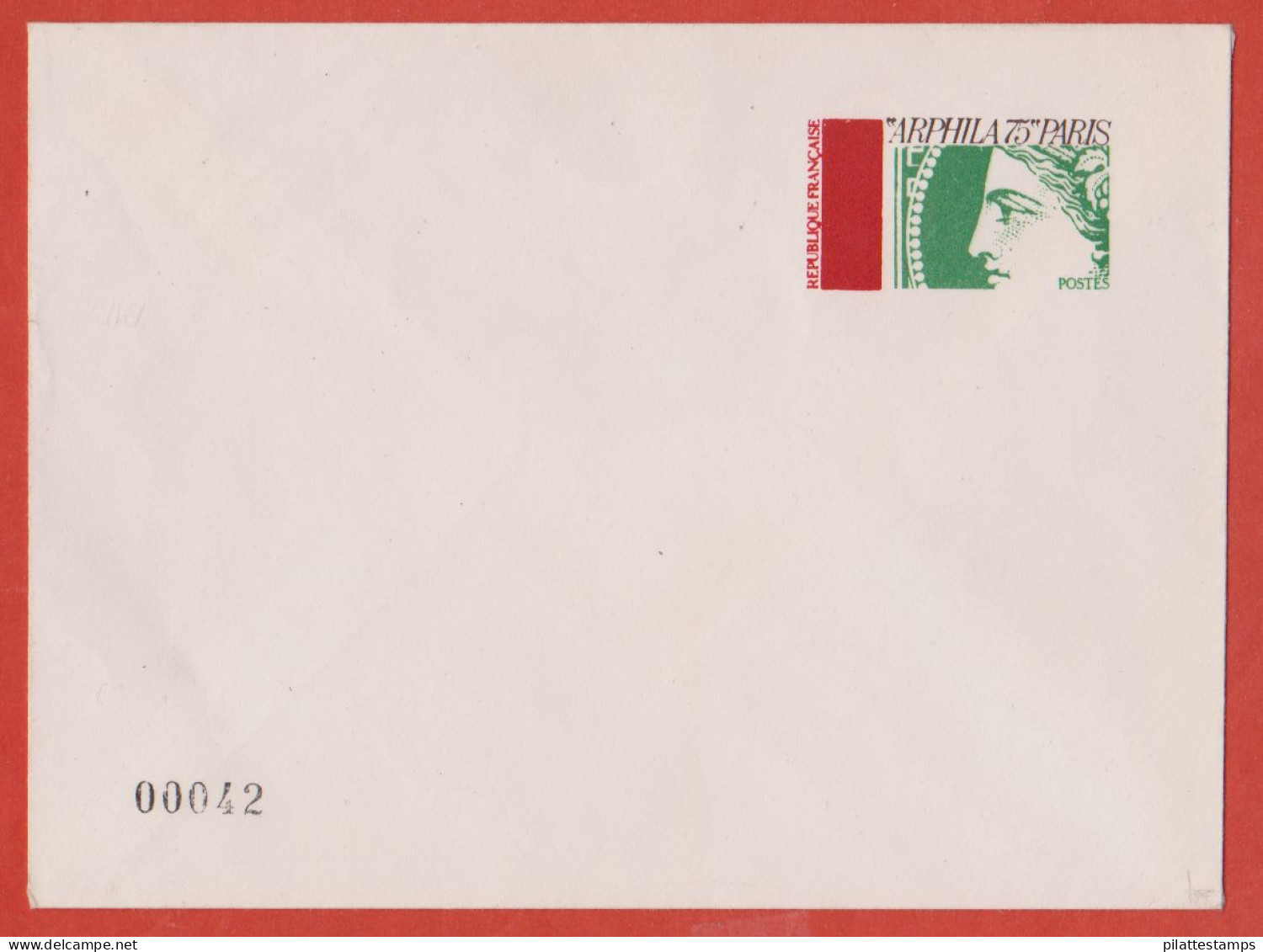 FRANCE ENTIER POSTAL ESSAI NON ADOPTE ARPHILA DE 1975 NUMEROTE - Enteros Privados