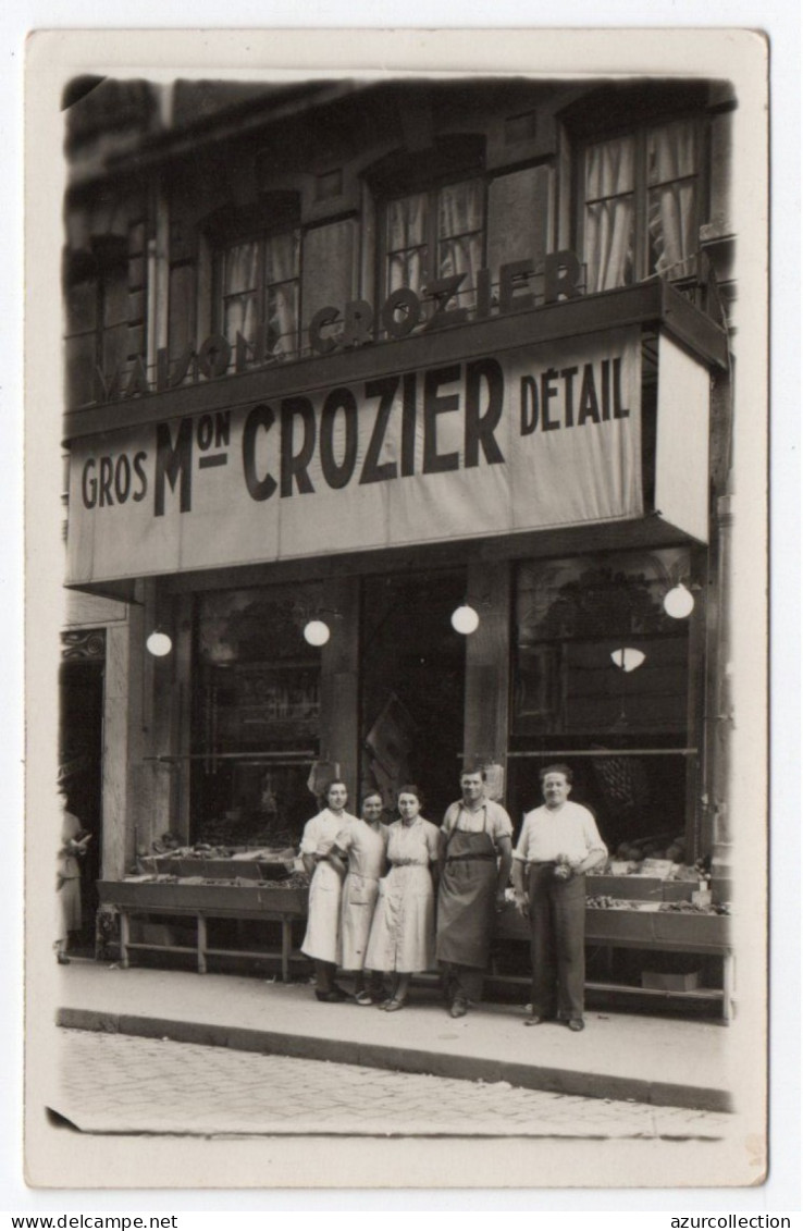 Devanture Maison Crozier. Gros. Détail. Carte Photo Animée Non Située. 1936 - Magasins