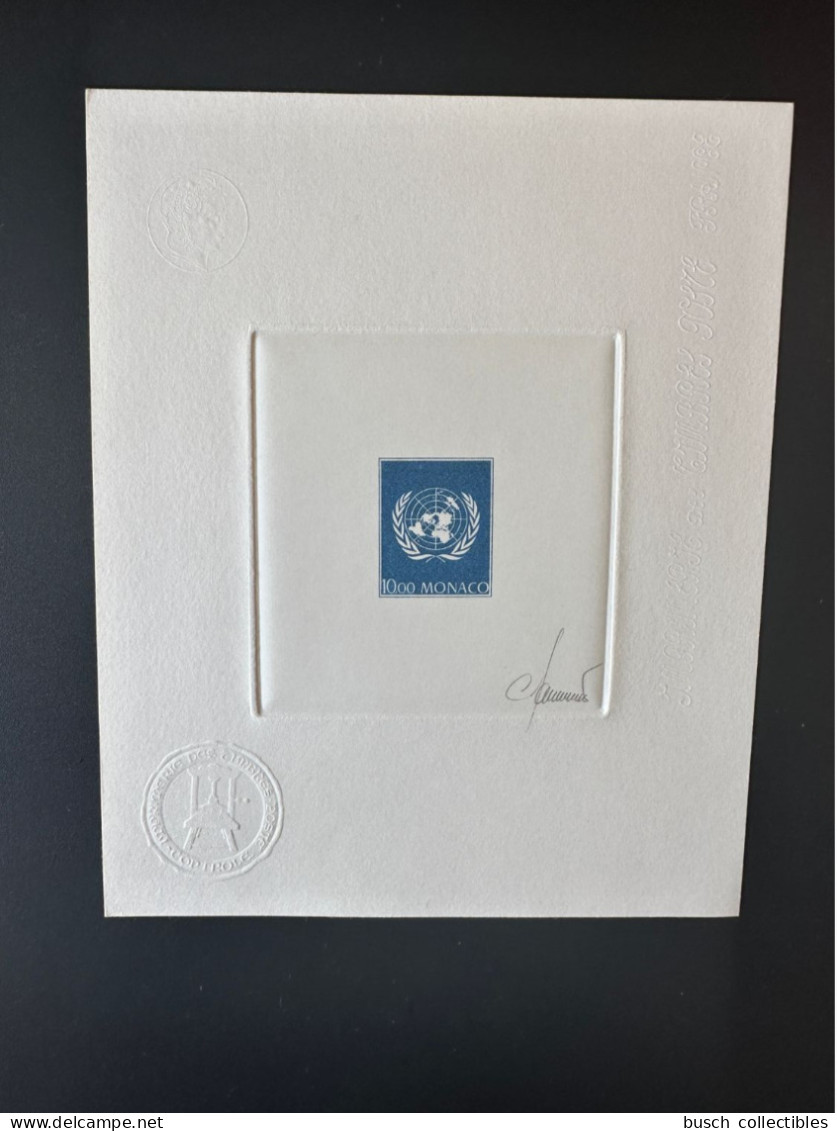 Monaco 1993 YT 1885 Epreuve D'artiste Proof Admission ONU UN UNO Vereinte Nationen United Nations Unies BF 62 - Unused Stamps