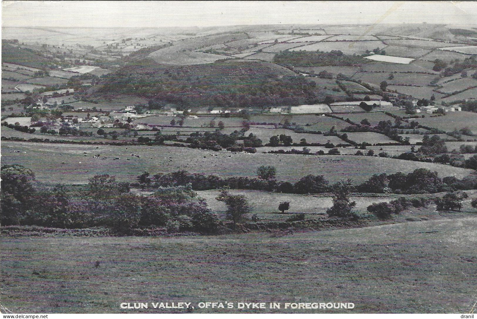 ROYAUME-UNI - CLUN VALLY. OFFA'S DYKE IN FOREGROUND - Shropshire