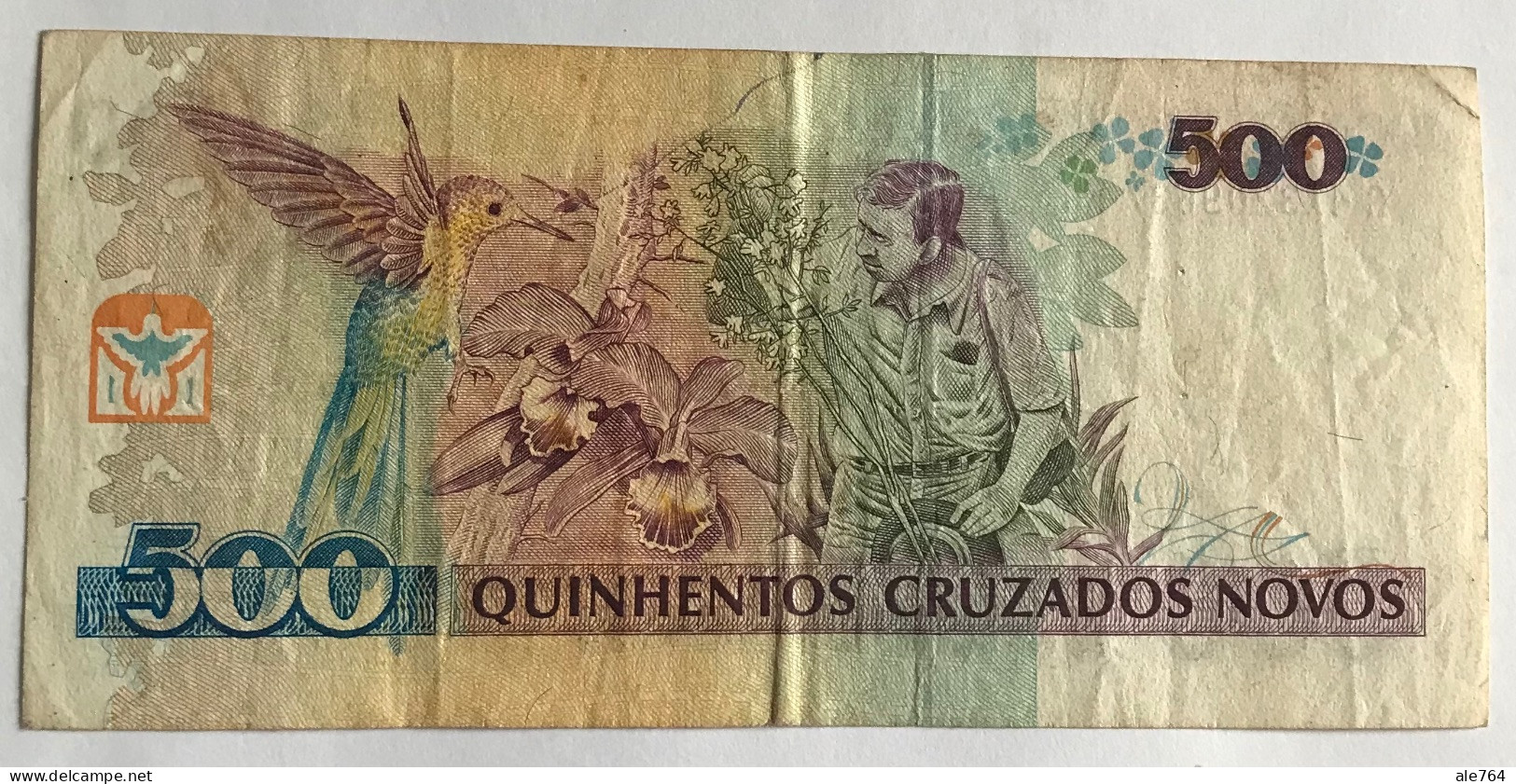 Brasil Banknotes 500 Cruzeiros Resellado, 1990, P 226 - Brésil