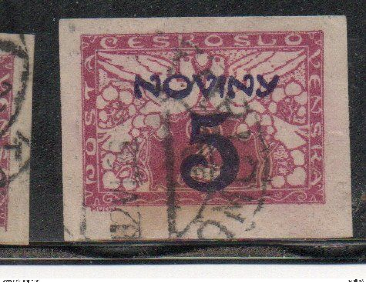 CZECH REPUBLIC REPUBBLICA CECA CZECHOSLOVAKIA CESKA CECOSLOVACCHIA 1926 NEWSPAPER STAMPS NOVINY SURCHARGED 5h On 2h USED - Zeitungsmarken