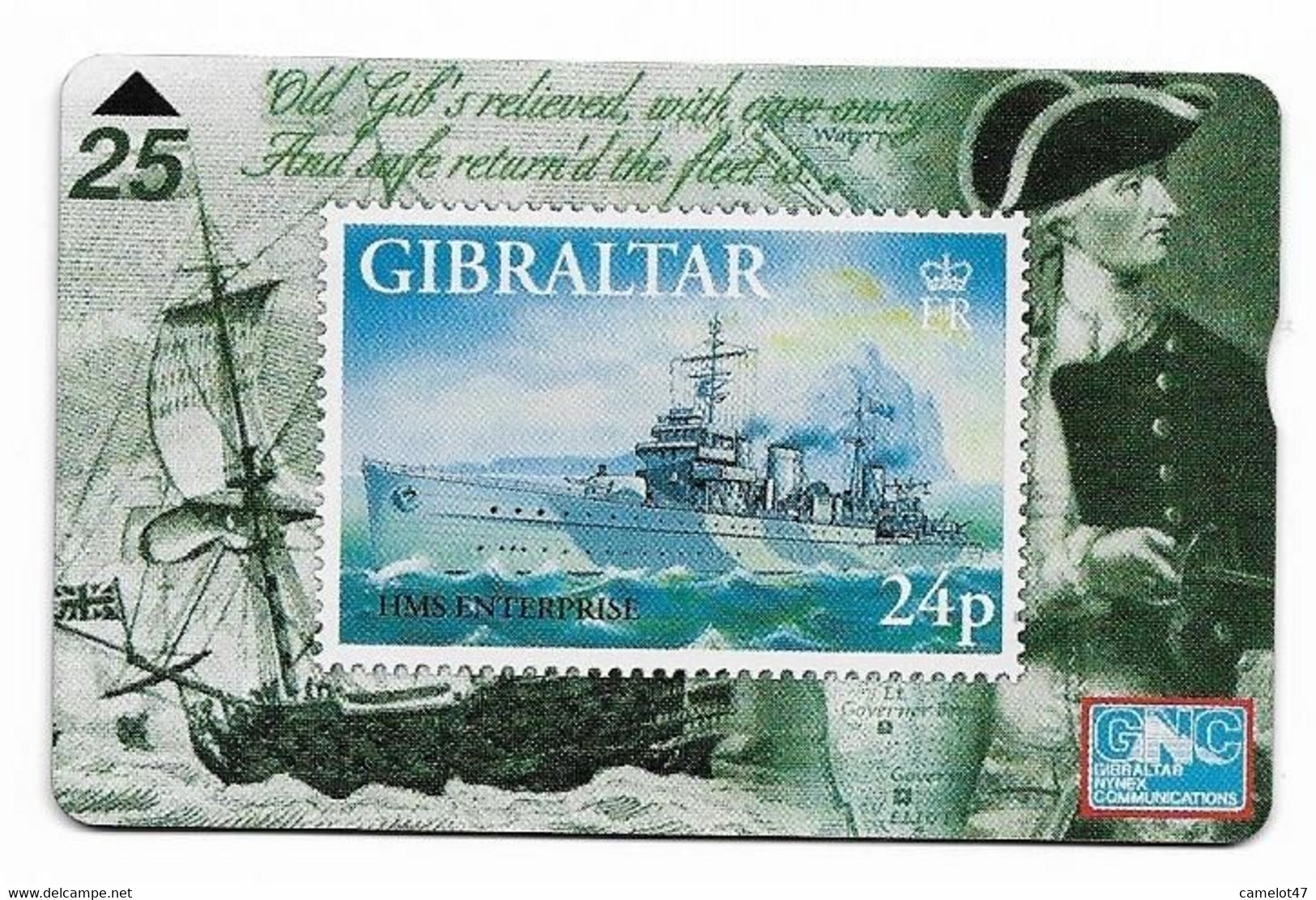 Gibraltar, GNC Phone Card, Mint Condition, No Value, Collectors Item, # Gibraltar-21 - Gibraltar