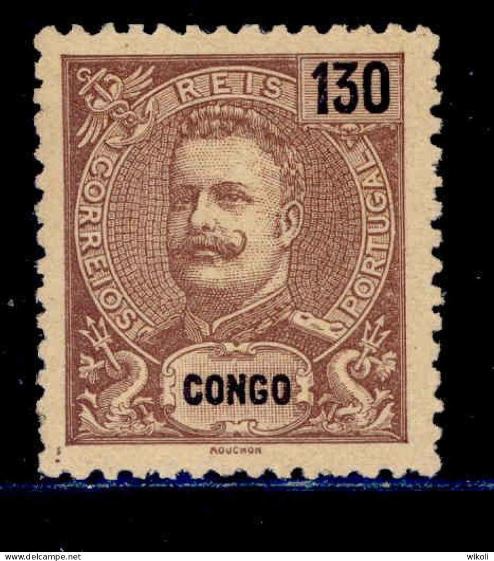 ! ! Congo - 1903 D. Carlos 130 R - Af. 52 - MH - Congo Portoghese