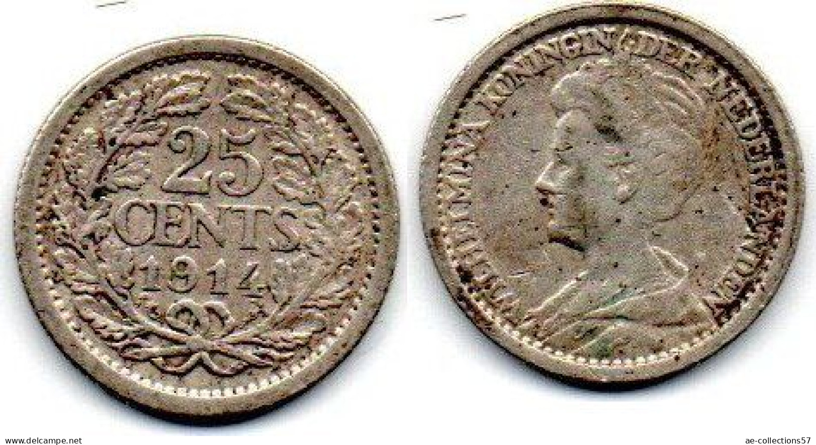 MA 27377 / Pays Bas - Netherlands - Niederlande 25 Cents 1914 TB+ - 25 Cent