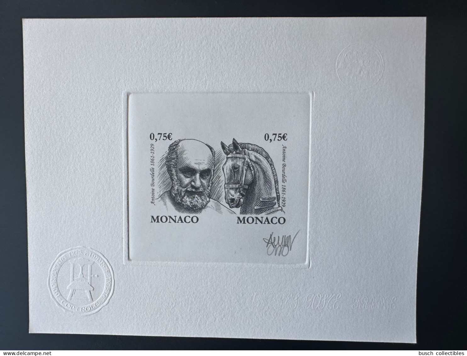 Monaco 2011 YT 2769 - 2770 Epreuve D'artiste Proof Antoine Bourdelle Sculpteur Cheval Horse Pferd Art Kunst - Unused Stamps