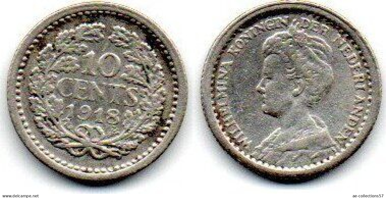 MA 27378 / Pays Bas - Netherlands - Niederlande 10 Cents 1918 TTB - 10 Cent