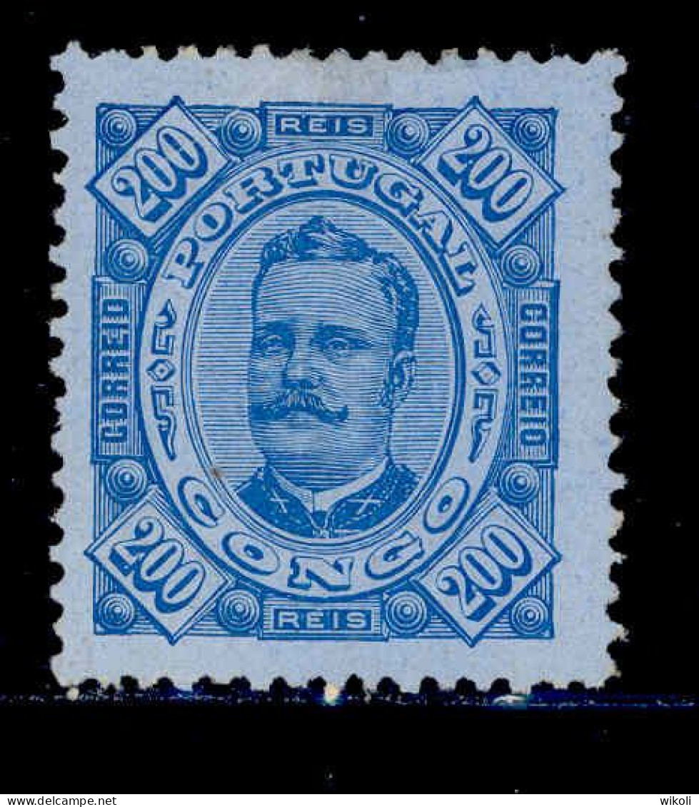 ! ! Congo - 1894 D. Carlos 200 R - Af. 12 - No Gum - Portuguese Congo