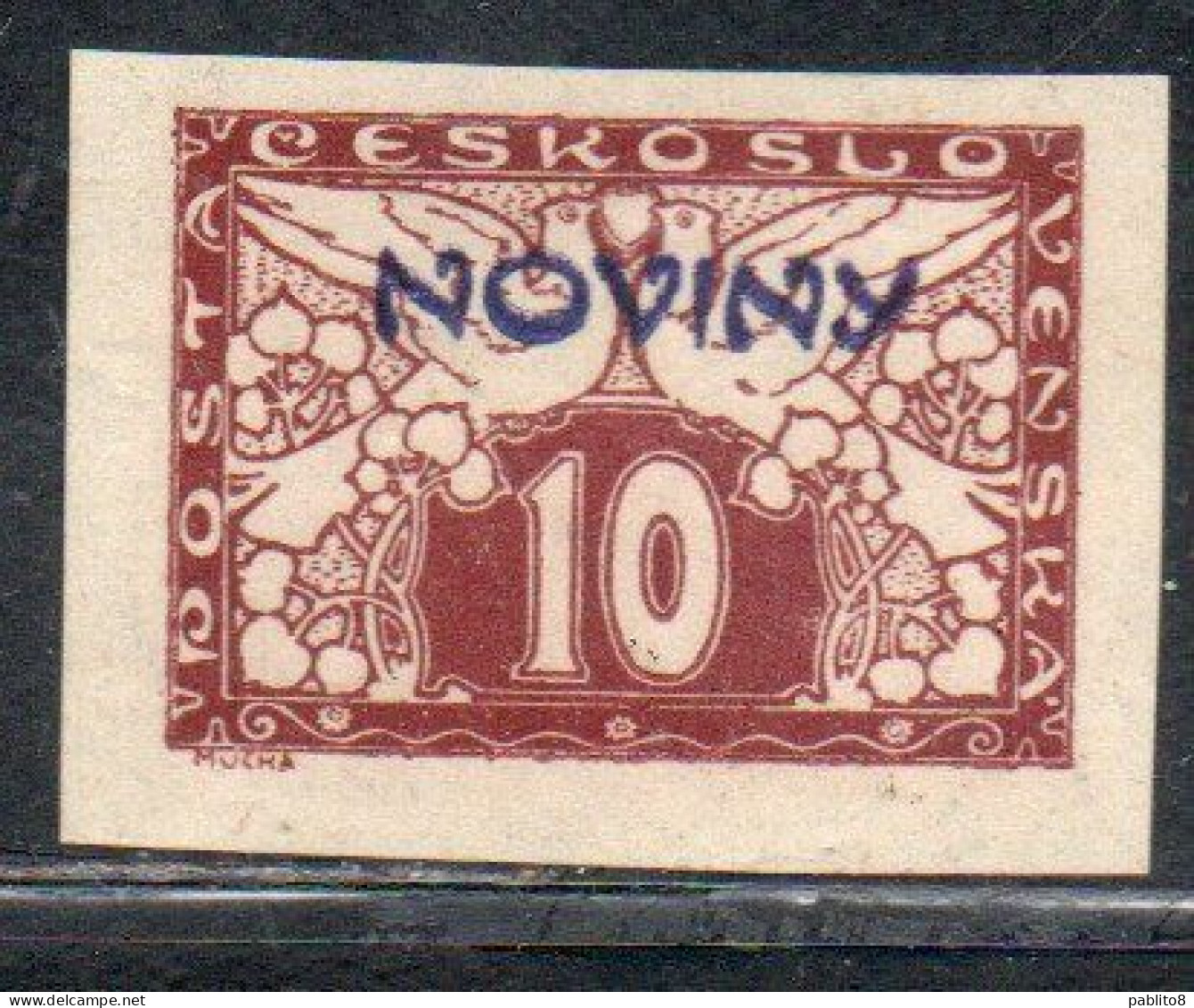 CZECH REPUBLIC REPUBBLICA CECA CZECHOSLOVAKIA CESKA CECOSLOVACCHIA 1926 NEWSPAPER STAMPS NOVINY 10h MH - Dagbladzegels