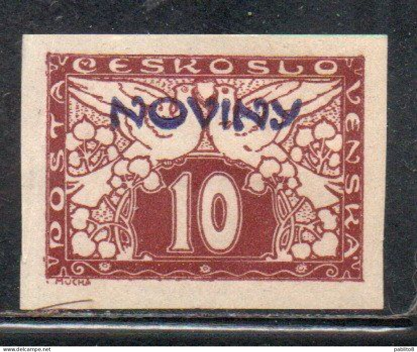 CZECH REPUBLIC REPUBBLICA CECA CZECHOSLOVAKIA CESKA CECOSLOVACCHIA 1926 NEWSPAPER STAMPS NOVINY 10h MH - Timbres Pour Journaux