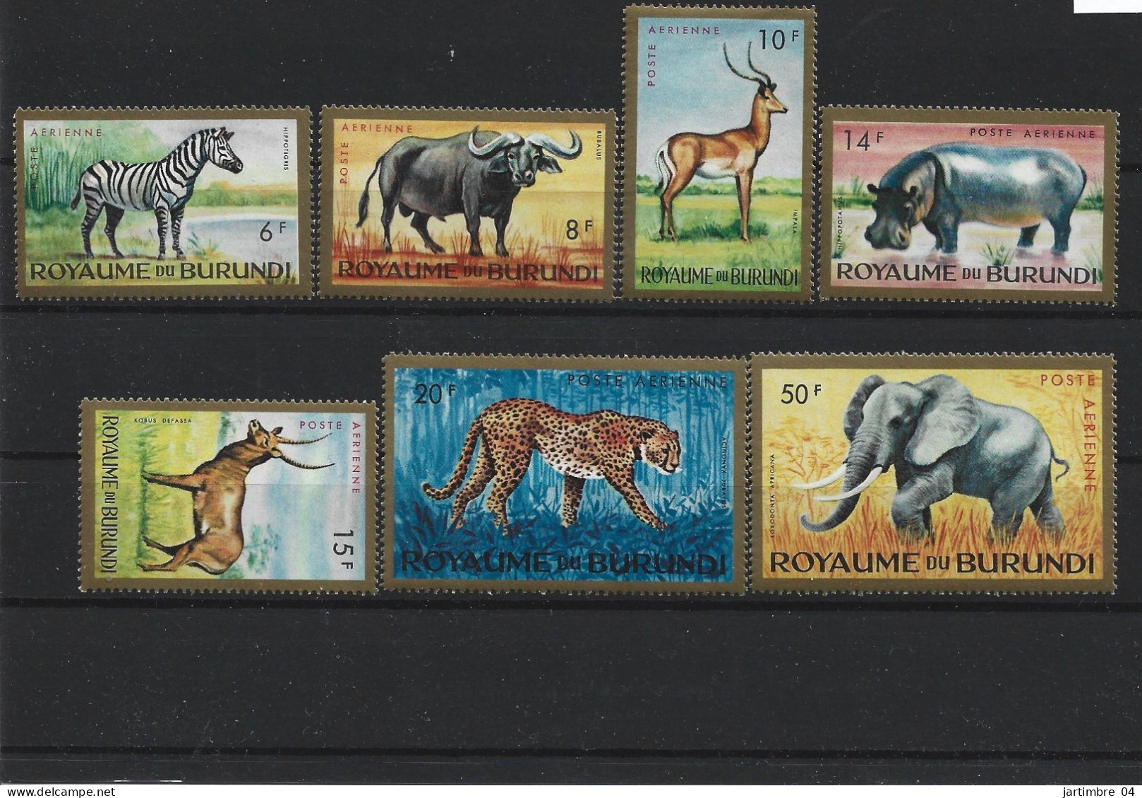 1964 BURUNDI PA 1-7** Animaux, éléphant - Luftpost