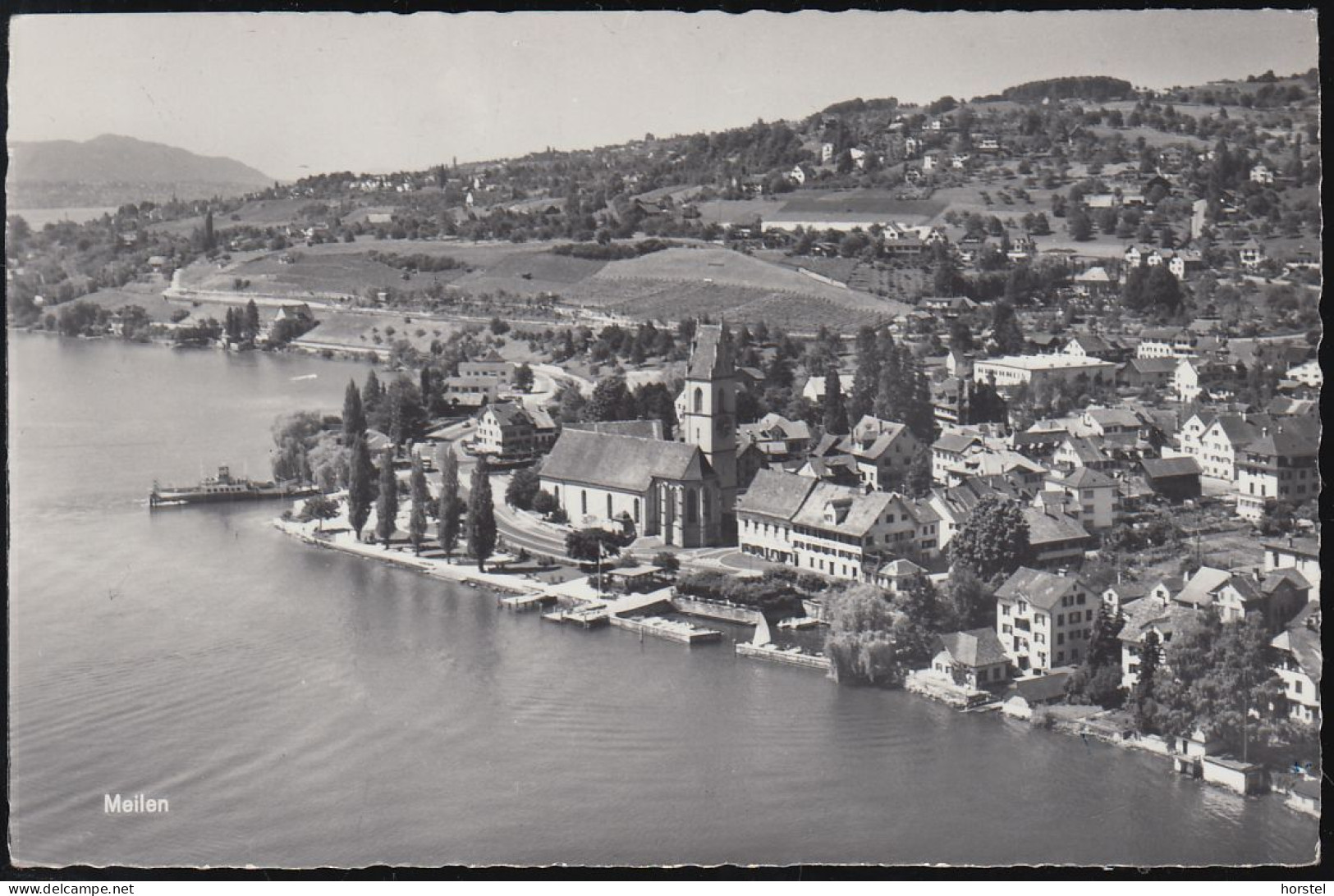 Schweiz - 8706 Meilen - Ortsansicht Mit Fähre - Kirche - Luftbild - Aerial View - 3x Nice Stamps - Meilen