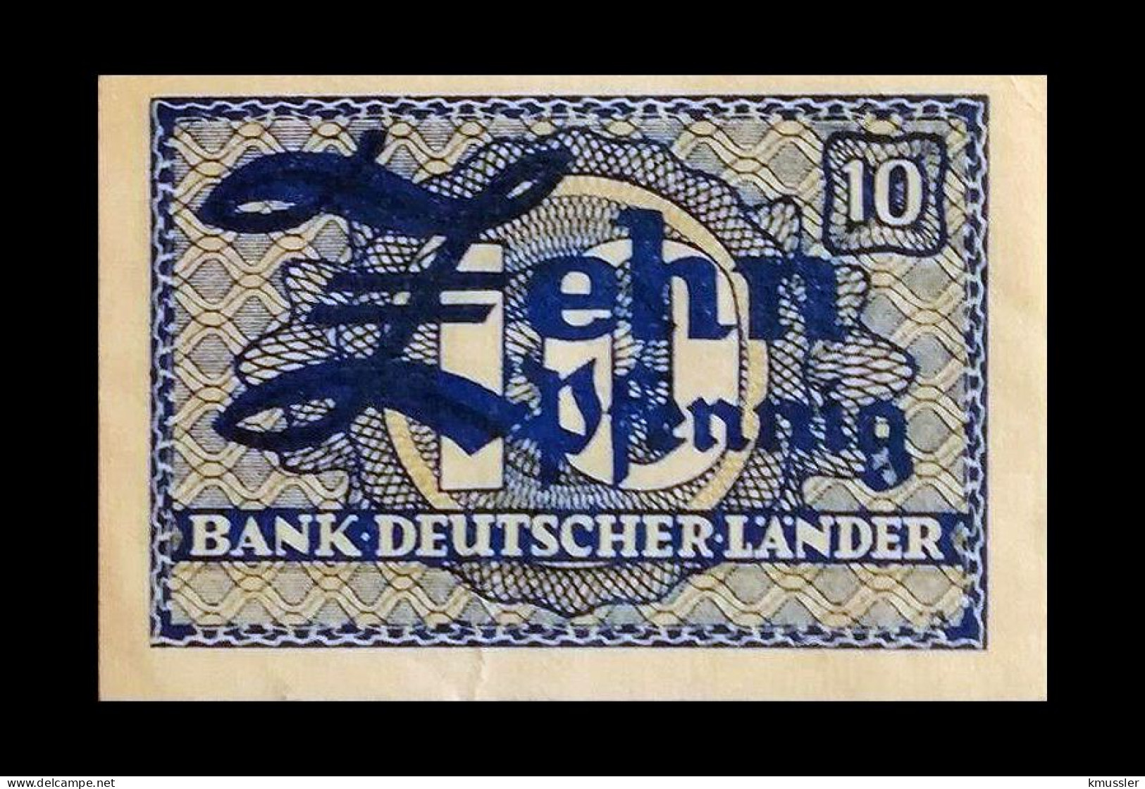 # # # Seltene Banknote Der BRD (Bank Deutscher Länder) 10 Pfennig 1949 UNC # # # - 10 Pfennig