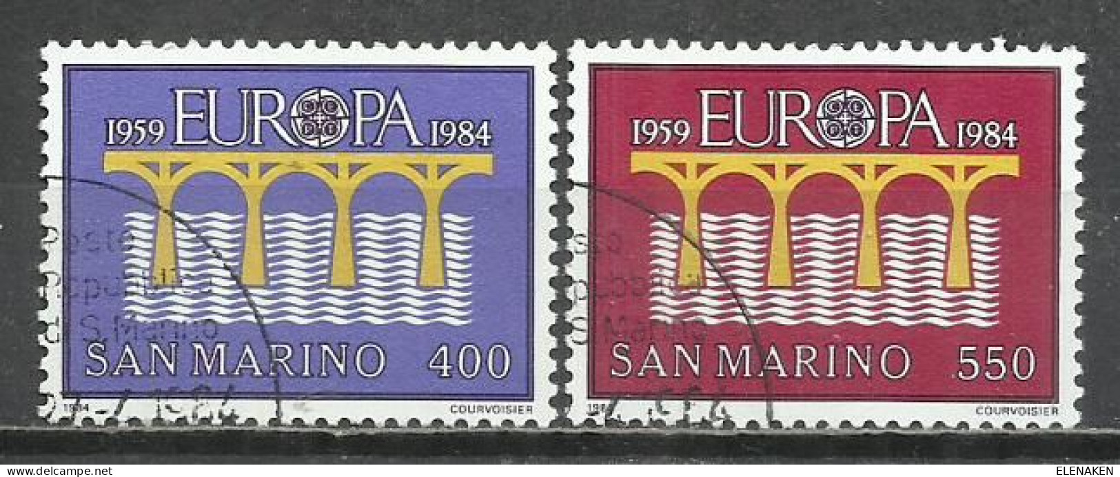 8538A- SAN MARINO  SERIE COMPLETA 1984 Nº 1090/1091 SERIE EUROPA.CALIDAD.SERIE EUROPA - Usati