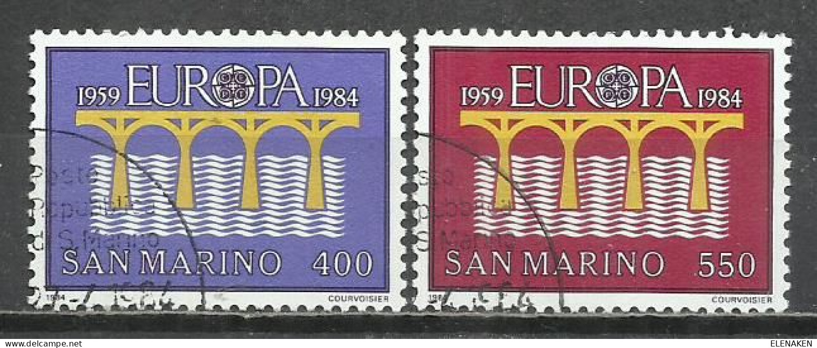 8538A- SAN MARINO  SERIE COMPLETA 1984 Nº 1090/1091 SERIE EUROPA.CALIDAD.SERIE EUROPA - Used Stamps