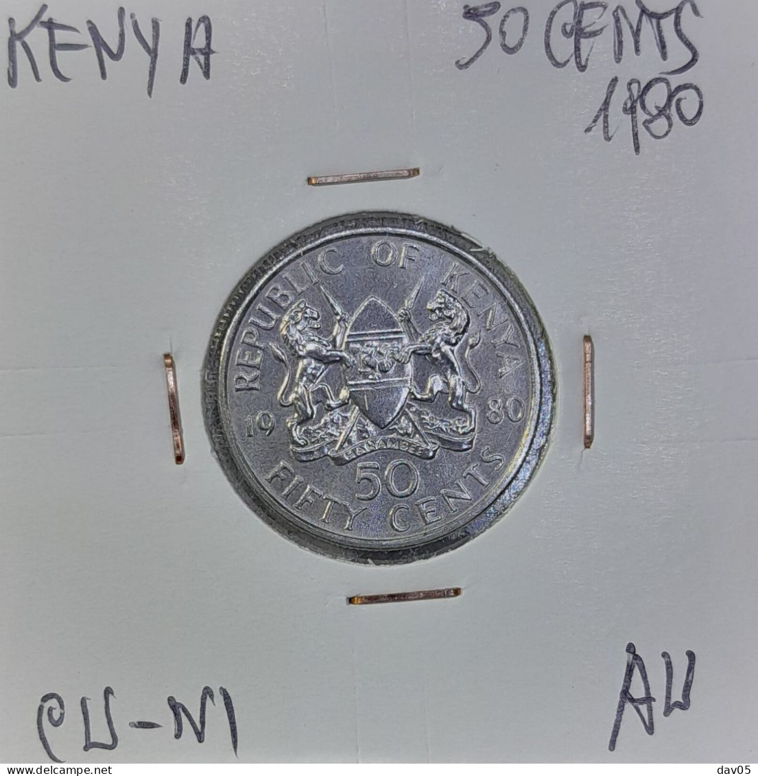 KENYA - 50 CENTS 1980 - AU/SUP - Kenya