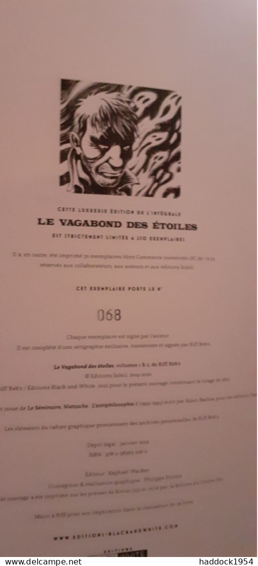 Le Vagabond Des étoiles Intégrale CLIFF REB'S éditions Black Et White 2022 - Tirages De Tête