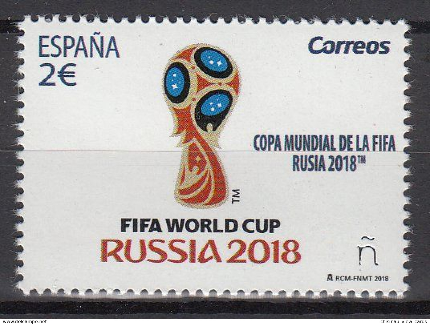 SPAIN.2018  Football. FIFA World Cup In Russia 1 Stamp MNH - 2018 – Russland