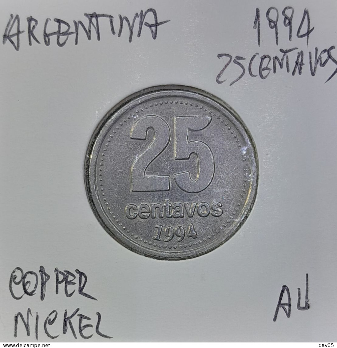ARGENTINA  - 25 CENTAVOS  1994 - AU/SUP - Argentine